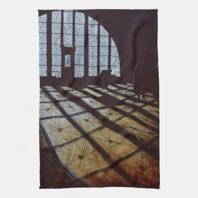 Freiheitshallen, Insel Ellis Geschirrtuch (Vertikal)