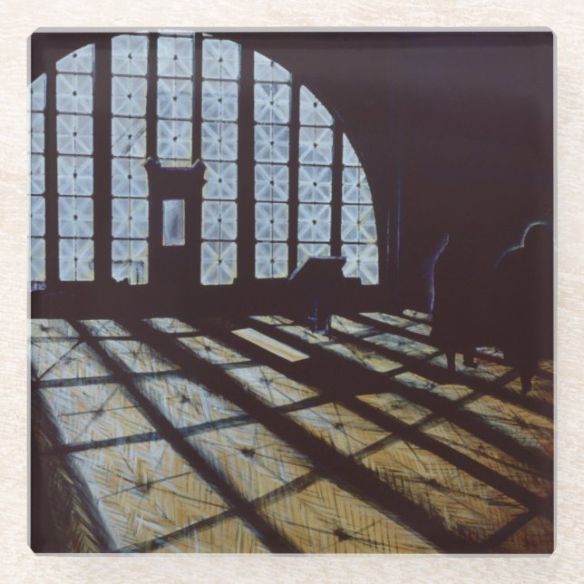 Freiheitshallen, Insel Ellis Glasuntersetzer (Vorderseite)