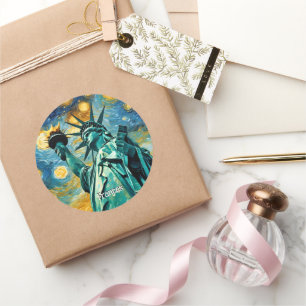 Freiheitsimpressionismus Runder Aufkleber