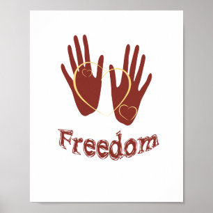 Freiheitsplakat (Standard-Bilderrahengröße) Poster