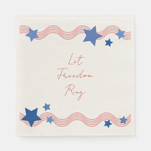Freiheitsring am 4. Juli lass Party Serviette