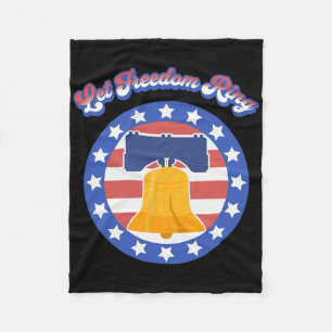 Freiheitsring am 4. Sprichwort - Amerikanische Fla Fleecedecke