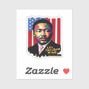 Freiheitsring, MLK-Zitat, Schwarze Geschichte gela Aufkleber