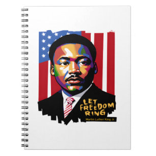 Freiheitsring, MLK-Zitat, Schwarze Geschichte gela Notizblock