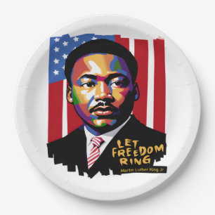 Freiheitsring, MLK-Zitat, Schwarze Geschichte gela Pappteller