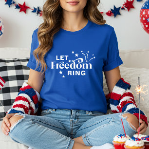 Freiheitsring Patriotische Typografie gelassen T-Shirt