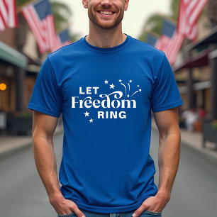 Freiheitsring Patriotische Typografie gelassen T-Shirt