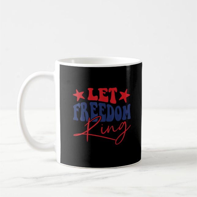 Freiheitsring Retro Vintag gelassen Kaffeetasse (Links)