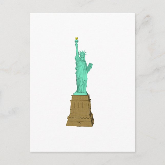 Freiheitsstatue: 3D-Modell: Postkarte (Vorderseite)