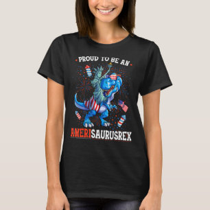Freiheitsstatue 4. Juli Dino Boys Men Americ T-Shirt