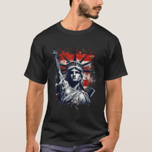 Freiheitsstatue 4. Juli USA Patrioti T-Shirt