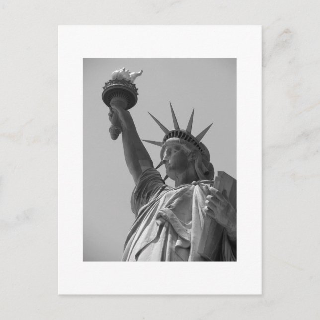 Freiheitsstatue 5 postkarte (Vorderseite)
