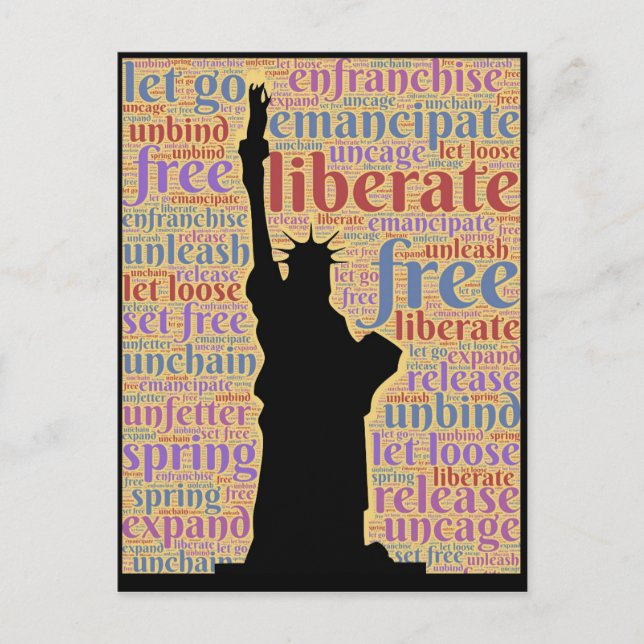 Freiheitsstatue Amerika Postkarte (Vorderseite)