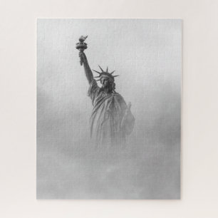 Freiheitsstatue Amerika Schwarz und Weiß Puzzle