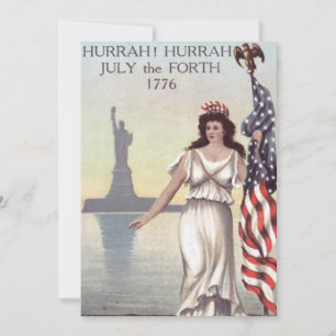 Freiheitsstatue Amerikanische Flagge Einladung