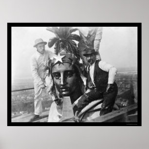 Freiheitsstatue auf der Hauptstadt 1920 Poster