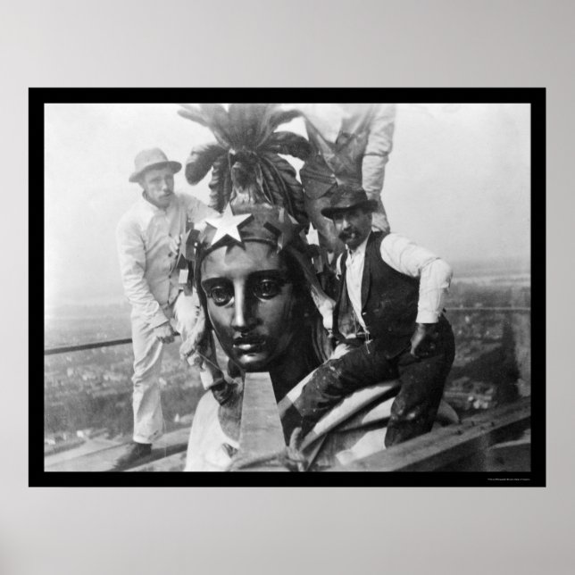 Freiheitsstatue auf der Hauptstadt 1920 Poster (Vorne)