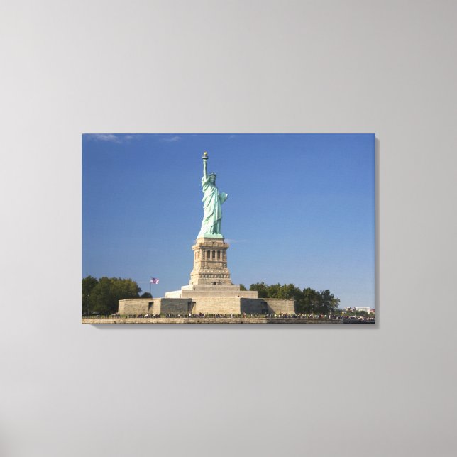 Freiheitsstatue auf der Insel der Freiheit in New  Leinwanddruck (Vorderseite)