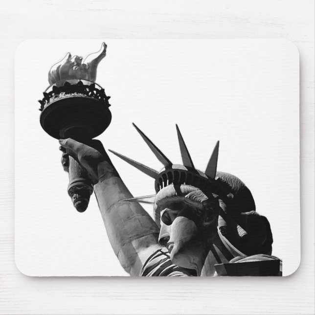 Freiheitsstatue Black & White Mousepad (Vorne)