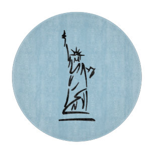 Freiheitsstatue Blau Schneidebrett