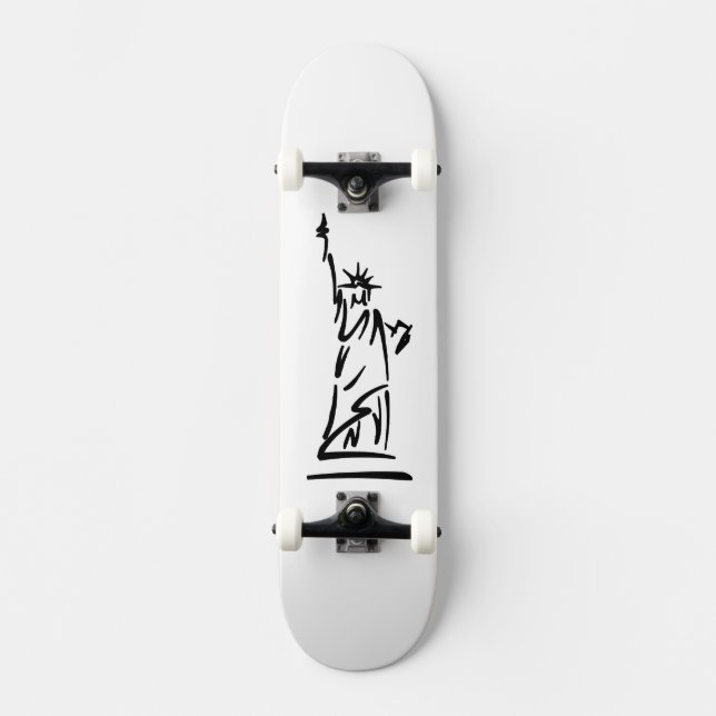 Freiheitsstatue Blue Skateboard (Vorderseite)