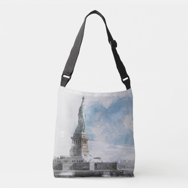 Freiheitsstatue Crossbody Bag - Manhattan NYC Tragetaschen Mit Langen Trägern (Vorderseite)