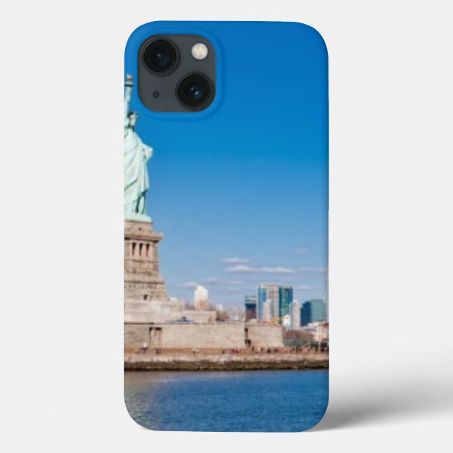 Freiheitsstatue, den Hudson und Manhattan Case-Mate iPhone Hülle (Rückseite)