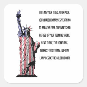 Freiheitsstatue Der neue Koloss Quadratischer Aufkleber