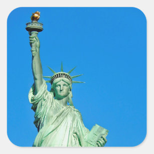 Freiheitsstatue des New Yorker Fotos Quadratischer Aufkleber