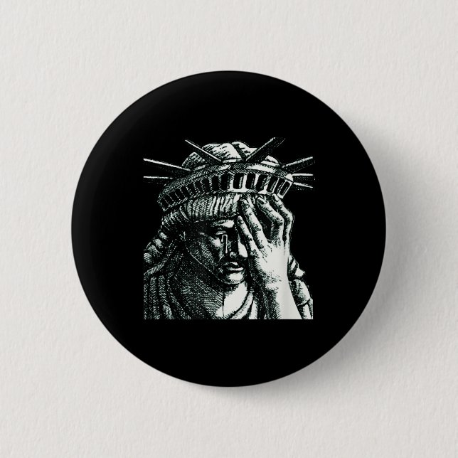 Freiheitsstatue, die gegen Trump Widerstand leiste Button (Vorderseite)