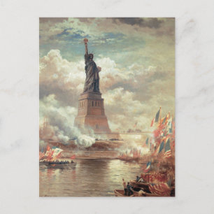 Freiheitsstatue erleuchtet die Welt Postkarte