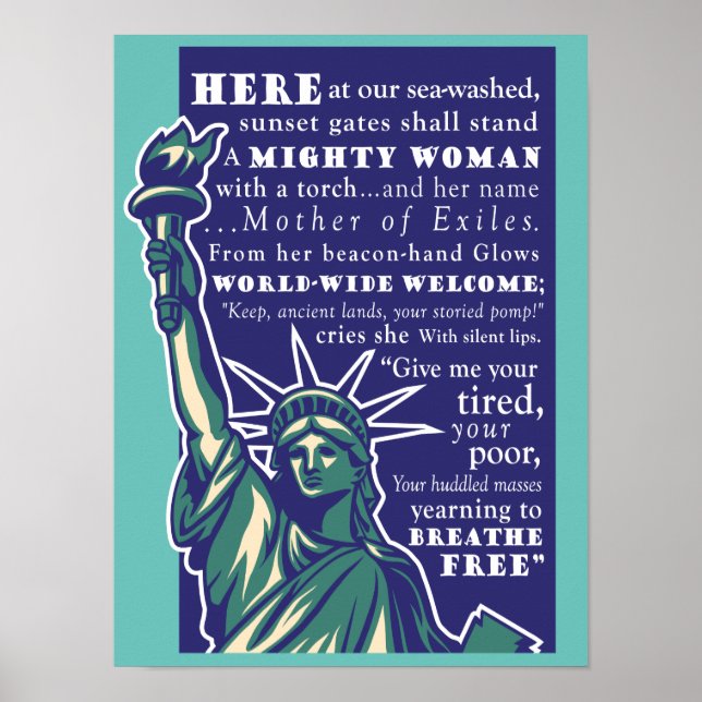Freiheitsstatue, Exilmutter - Poster (Vorne)