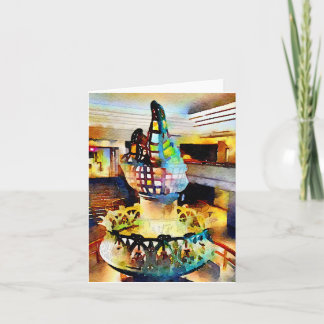 Freiheitsstatue Fackel-Aquarell Karte