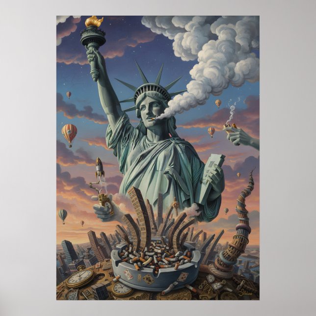 Freiheitsstatue Fine Art Poster (Vorne)