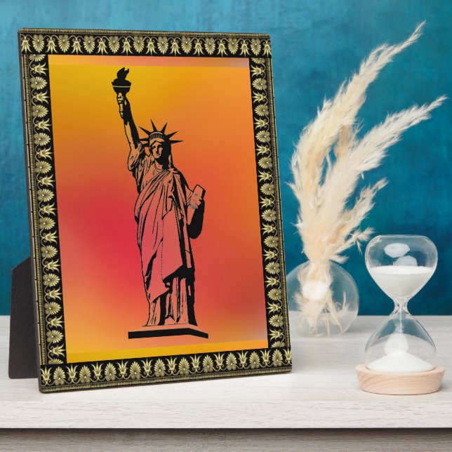 Freiheitsstatue Fotoplatte (Seite)