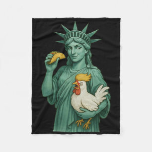 Freiheitsstatue Funny Patriotic Los geht's Taco 1 Fleecedecke