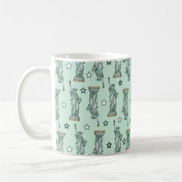 Freiheitsstatue - Grüne Sterne Kaffeetasse