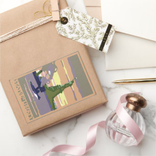 Freiheitsstatue in New York City, Vintage-Reise Rechteckiger Aufkleber