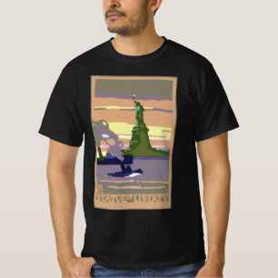 Freiheitsstatue in New York City, Vintage Reise T-Shirt