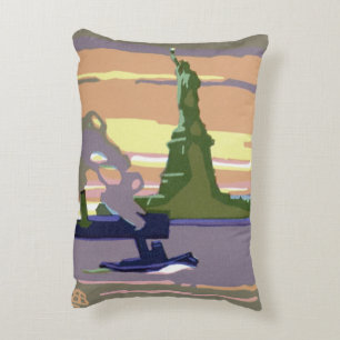 Freiheitsstatue in New York City, Vintage Travel Dekokissen