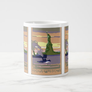 Freiheitsstatue in New York City, Vintage Travel Jumbo-Tasse
