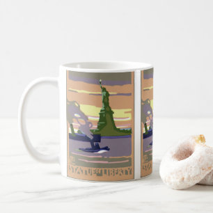 Freiheitsstatue in New York City, Vintage Travel Tasse