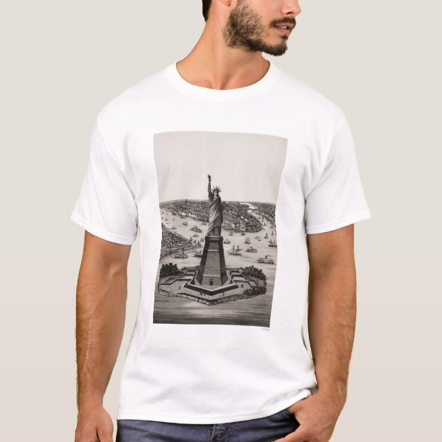 Freiheitsstatue in New- Yorkhafen T-Shirt (Vorderseite)