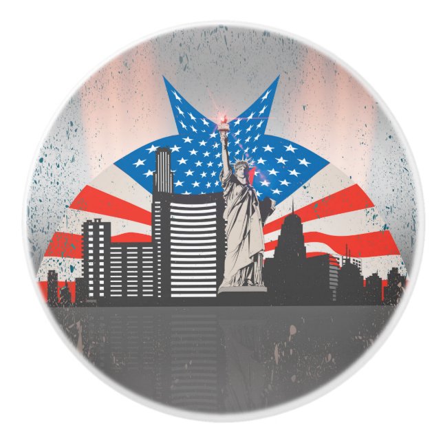 Freiheitsstatue Keramikknauf (Vorderseite)