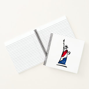 Freiheitsstatue / Lady Liberty Streifen Notizbuch