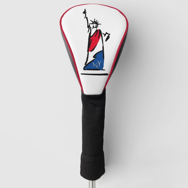 Freiheitsstatue / Lady Liberty Stripes Golf Headcover (Vorderseite)