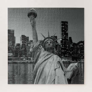 Freiheitsstatue Manhattan Wolkenkratzer Puzzle