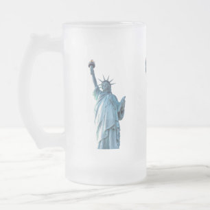 Freiheitsstatue Mattglas Bierglas
