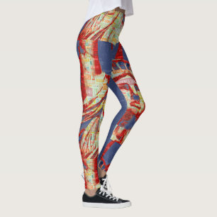 Freiheitsstatue mit 4. Juli Word Cloud Leggings