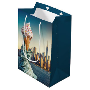 Freiheitsstatue mit Birthday Ice Cream Cone Mittlere Geschenktüte